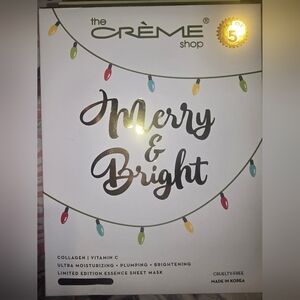 Korean The Crème Shop Merry & Bright Face mask - White with Multi-Color Lights